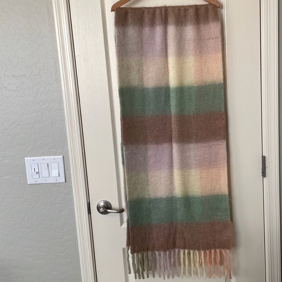 Pre Owned Madewell Brushed Plaid Oversized Scarf - Picture 5 of 9